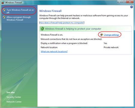 how to disable mcafee personal firewall in windows 7