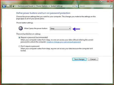 Windows Vista Power Options