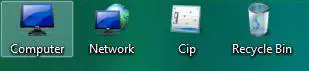 Windows Vista desktop icons