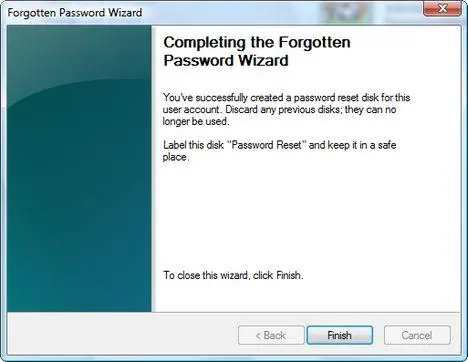 Forgotten Password Wizard