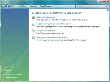 Program access and computer defaults