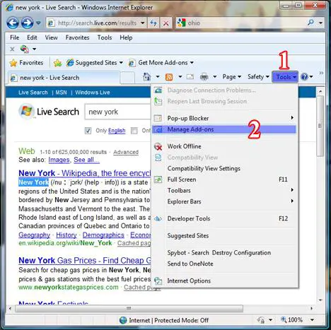 Internet Explorer 8 Add-ons