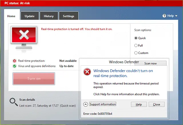Fix 0x800705b4 Error in Windows Update and Windows Defender