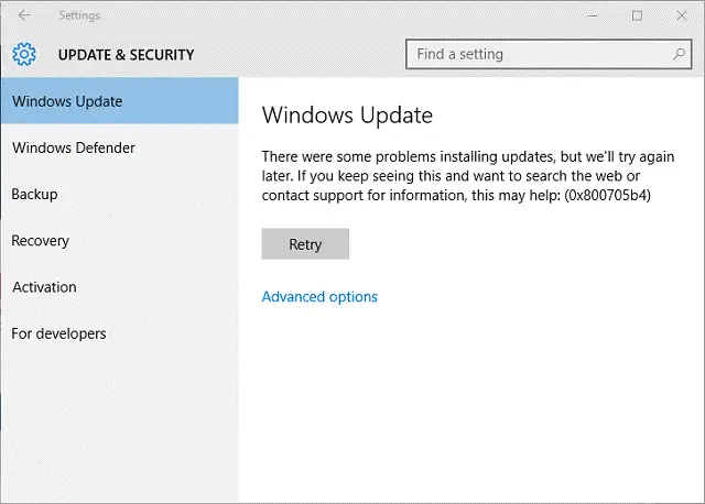 Fix 0x800705b4 Error in Windows Update and Windows Defender